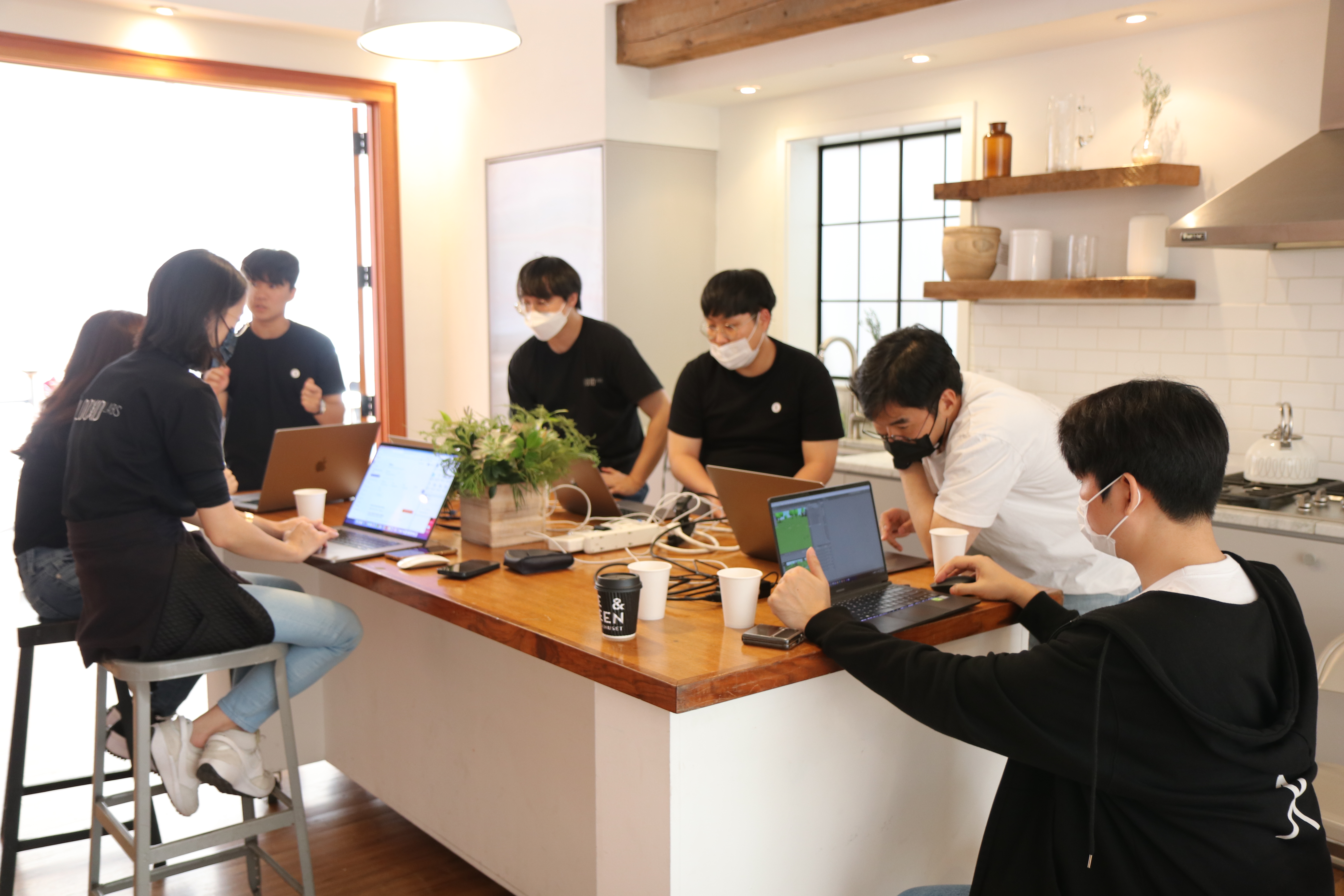 LooxidLabs team working together during the alpha test cycle