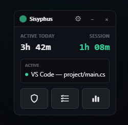Sisyphus app interface preview